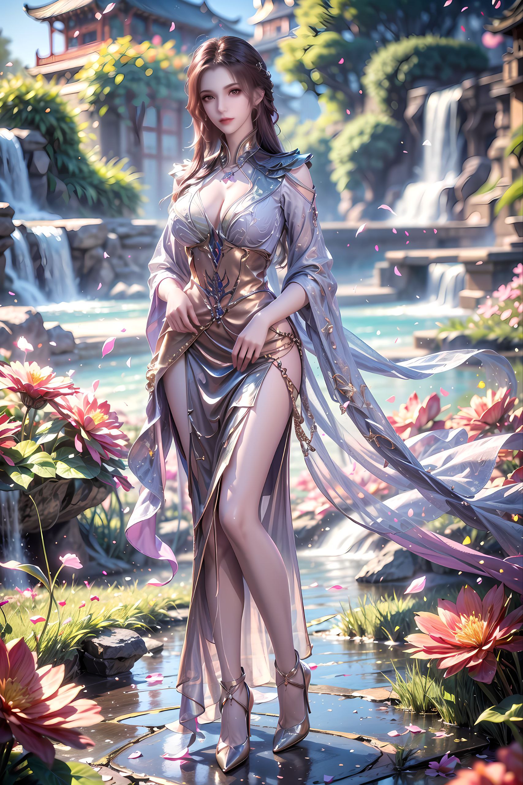 虽然